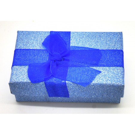 Caixa brilho azul 5x8cm. (12 unid)