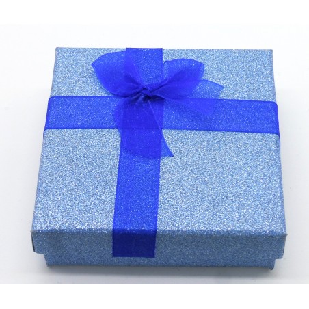 Caixa brilho azul 9x9cm. (12 unid)