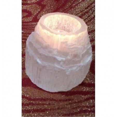 Castiçal Catedral Selenite 10cm