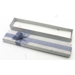 Caixa brilho prateada 4x21cm. (12 unid)