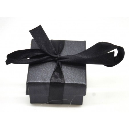 Caixa laço preta para anel 5x5cm. (12 unid)