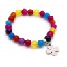 Pulseira pedra com aço. (6 unid)