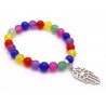 Pulseira pedra com aço. (6 unid)