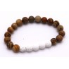 Pulseira Jaspe Madeira com lava. (4 unid)