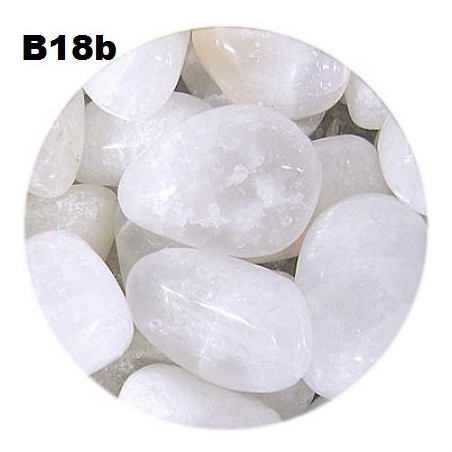 Selenite Pedra Rolada Branca. Saco 100gr.