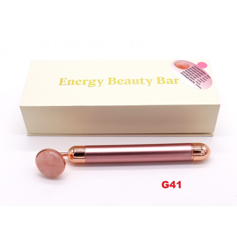 Massajador Facial vibratório Quartzo Rosa