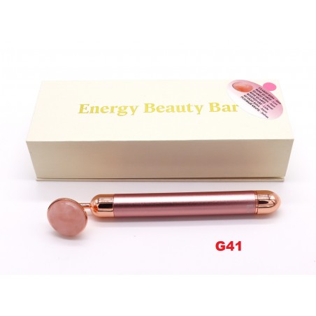 Massajador Facial vibratório Quartzo Rosa