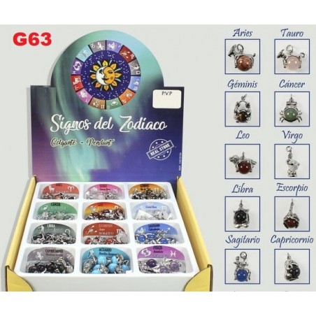 Pendente Metal Bola Mineral ZODIACO