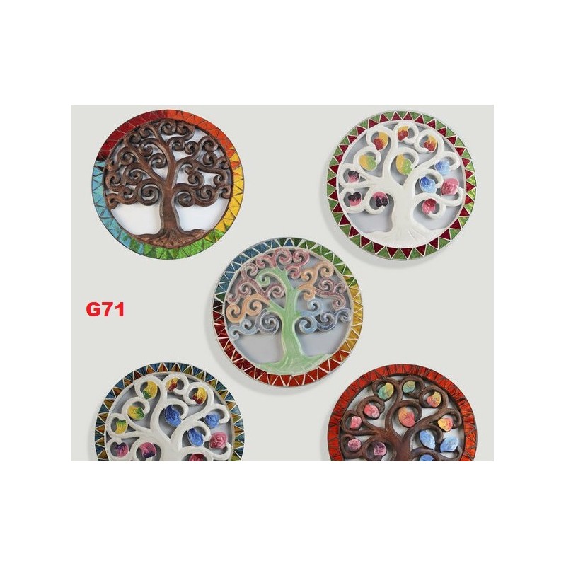 Arvore Vida Mosaico redonda 20cm