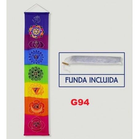Tecido de algodão Rainbow Chakra