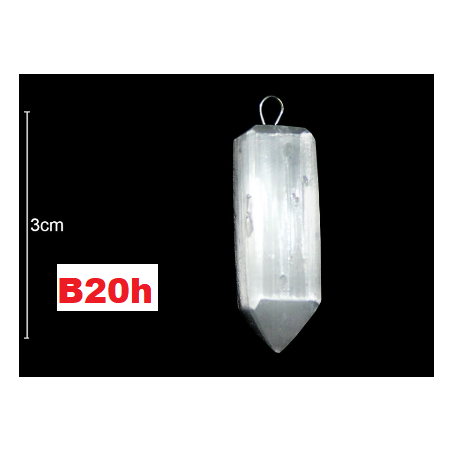 Selenite Pendente Ponta 3cm