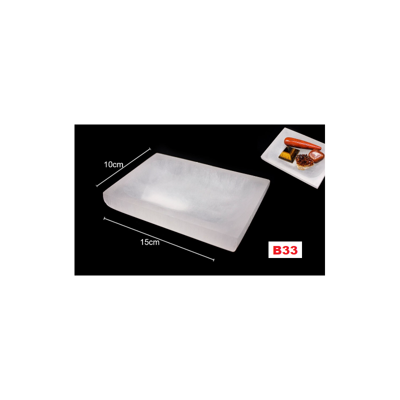 Selenite Taça Rectangular 15x10x3cm