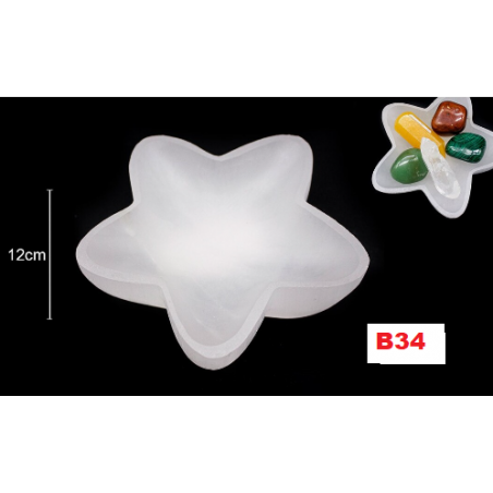 Selenite Taça Estrela 12cm