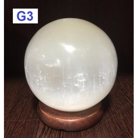 Candeeiro Selenite Esfera 12cm
