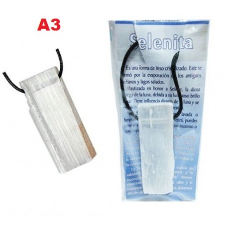 Pendente Selenite com cordão