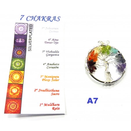 Pendente Prata Árvore 7 Chakras