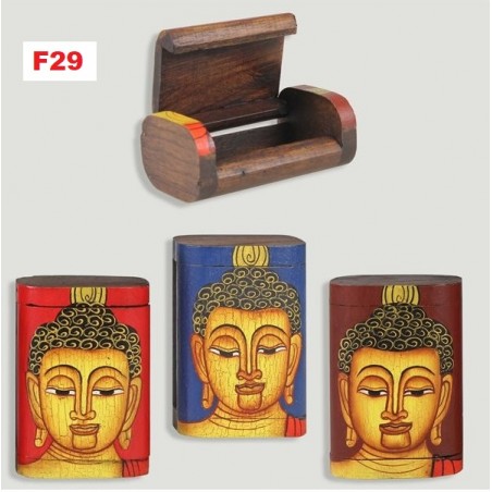 Caixa Teka pintada Buda 9x5x3cm
