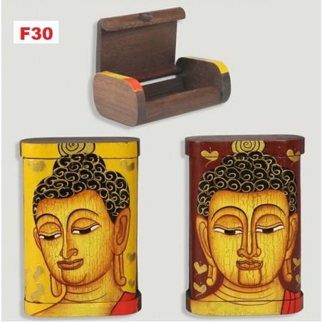 Caixa Teka pintada Buda 12x8x5cm