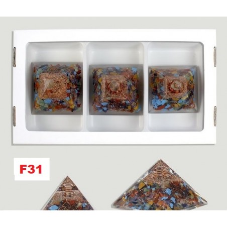 Piramide 7 Chakras Chips 6x6cm