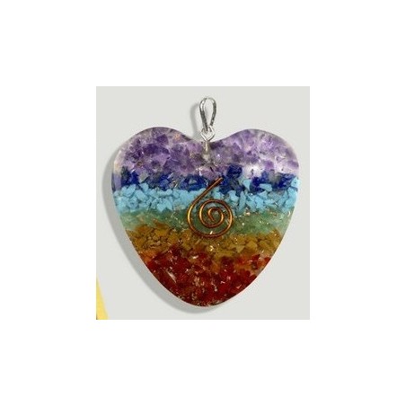 Pendente Coração Orgonita 4cm