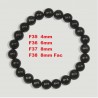 Pulseira Turmalina Negra Bola 6mm