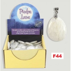 Pend Silverplated Pedra da Lua