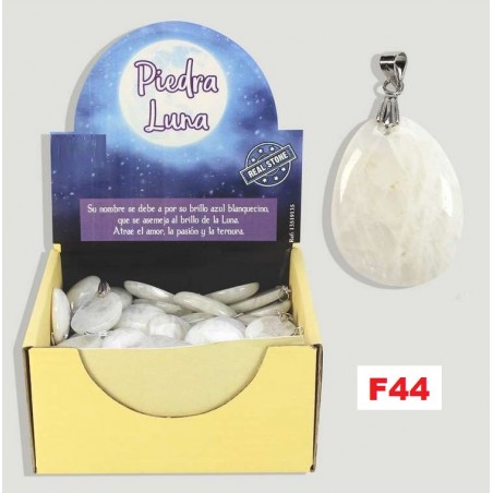 Pend Silverplated Pedra da Lua