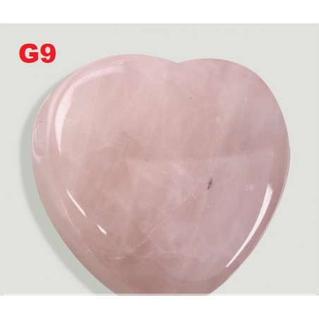 Pingente de coração 23x23x12mm. Quartzo rosa.