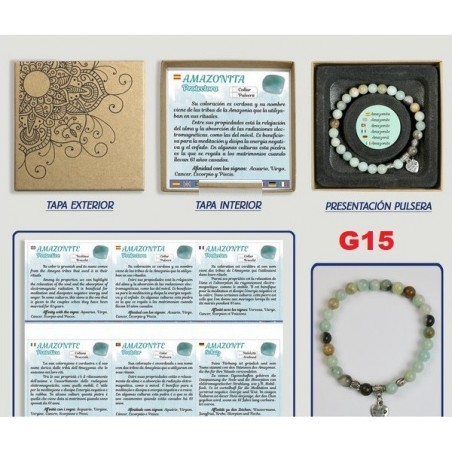 Pulseira Amazonite com caixa