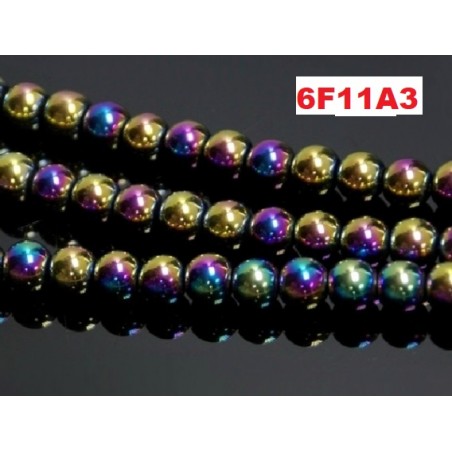 Fiada Bola Hematite ArcoIris 6mm