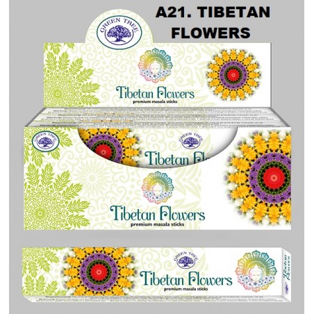 Incenso Green Tree Tibetan Flowers 15gr. (12 unid)