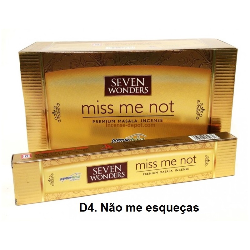 Incenso Seven Wonders Miss me not 15gr (12 unid)