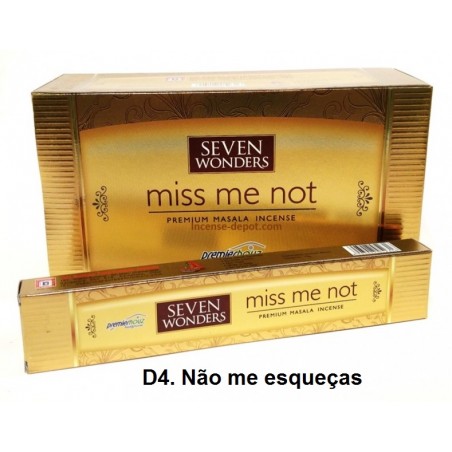Incenso Seven Wonders Miss me not 15gr (12 unid)