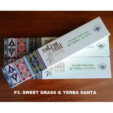 Incenso Native Soul Sweet Grass & Yerba Santa 15gr (12 unid)