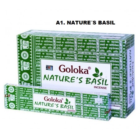 Incenso Goloka Nature´s Basil 15gr (12 unid)