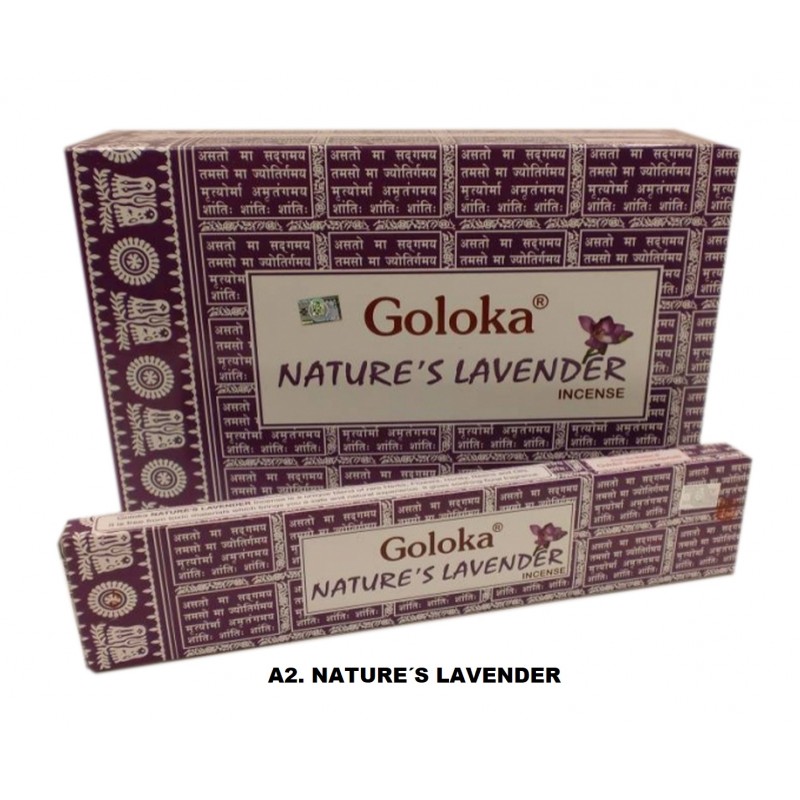 Incenso Goloka Nature´s Lavender 15gr (12 unid)