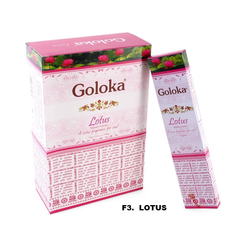 Incenso Goloka Lotus 15gr (12 unid)