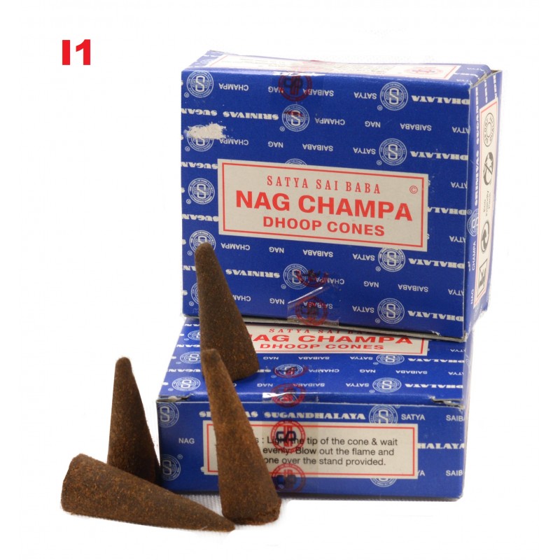 Incenso Cones Nag Champa (12 unid)