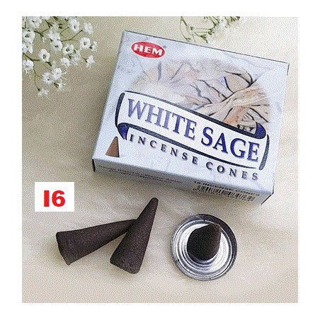 Incenso Cones HEM White Sage (12 unid)