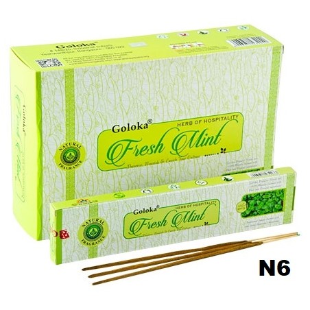 Incenso Goloka Popular Fresh Mint 15gr (12 unid)