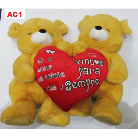 Peluche Urso Amo-te Muito 2x30cm