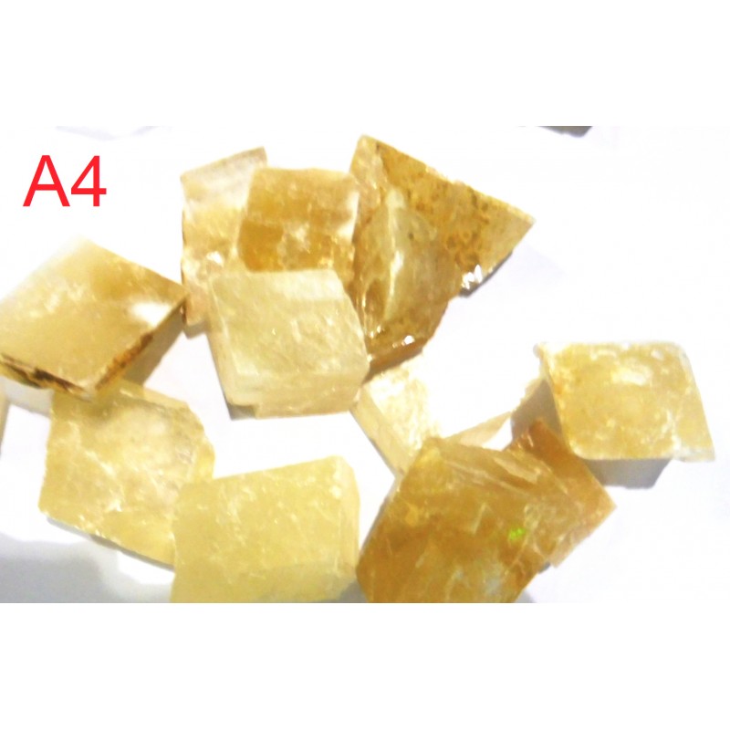 Calcite Amarela pedra bruta. Saco 200gr.