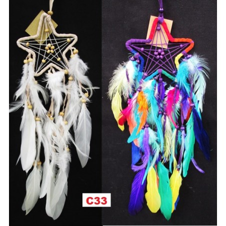 Caça sonhos 12cm Estrela. Mix Cores. (2 unid)
