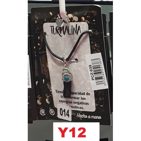 Colar com pendente de Turmalina Negra