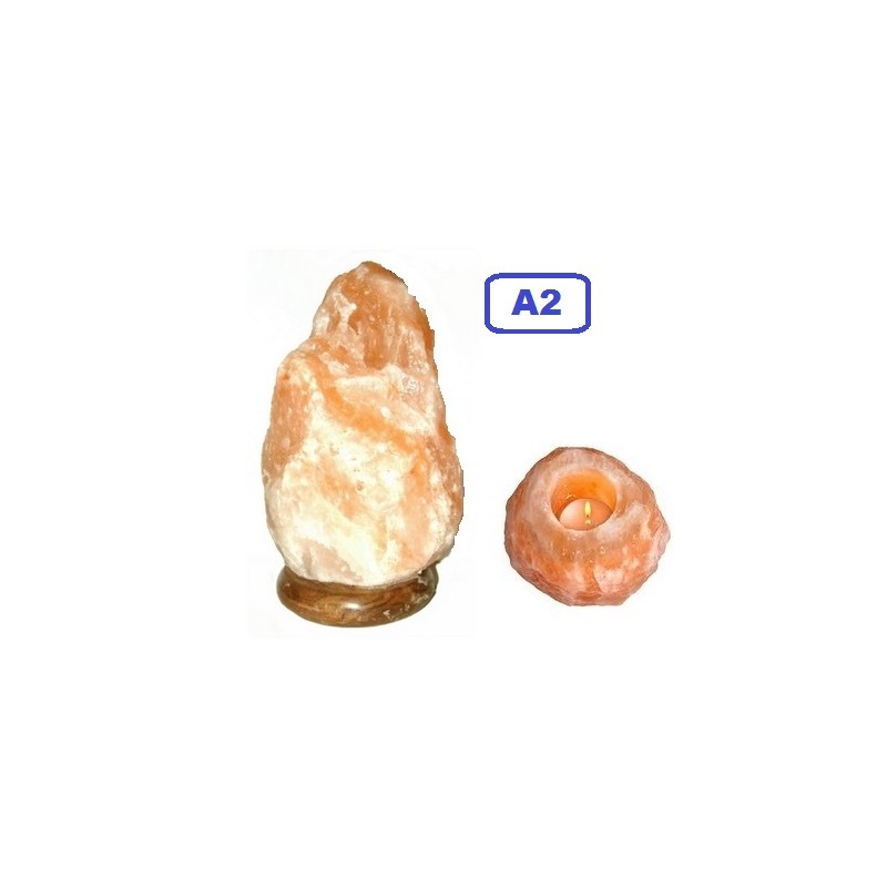 Candeeiro Sal Himalaias 3Kg + OFERTA Castiçal