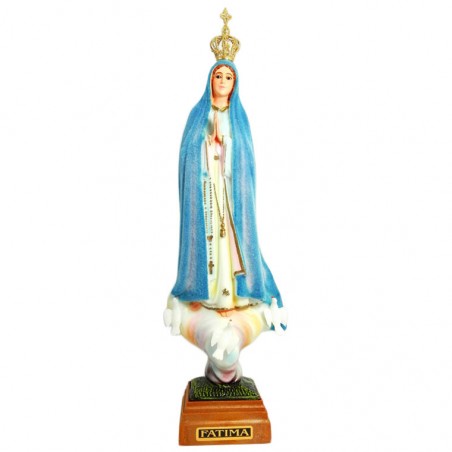 Figura Fátima 20cm. Muda cor com o tempo.