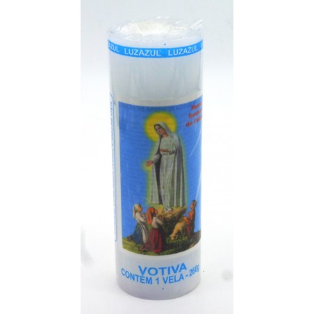 Vela 7 dias Nossa Senhora Fátima 15cm.