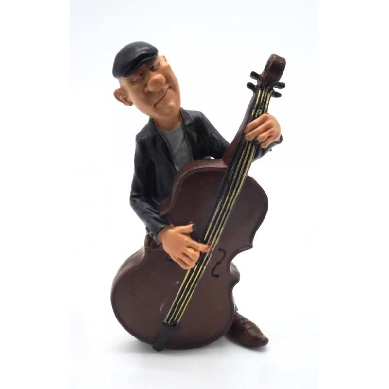Figura resina Violoncelista 16cm.