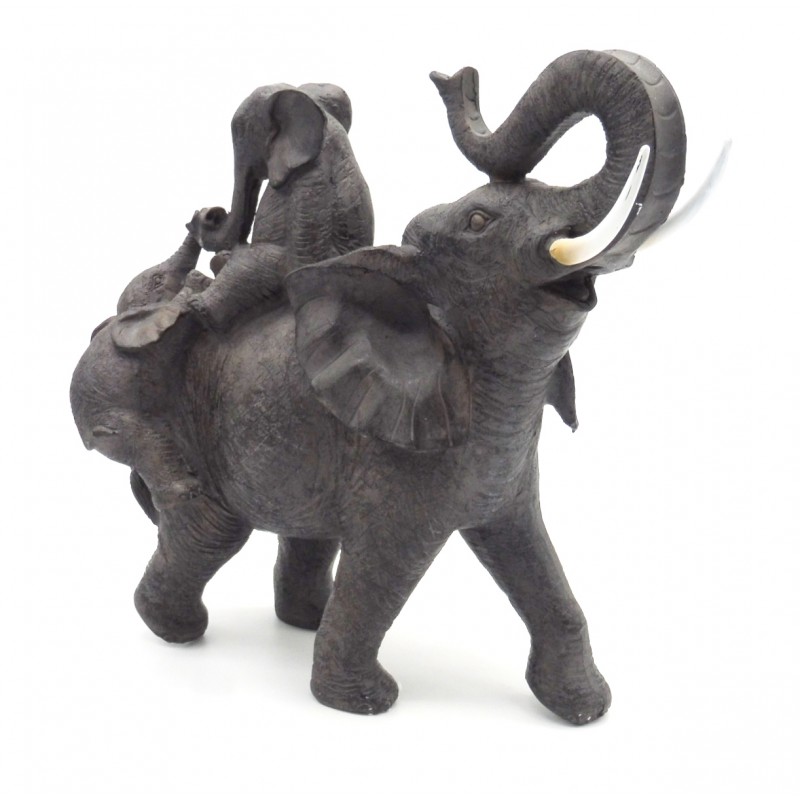 Elefantes resina 26cm.