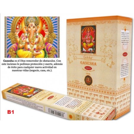 Incenso Goloka Ganesha 15gr. (12 unid)